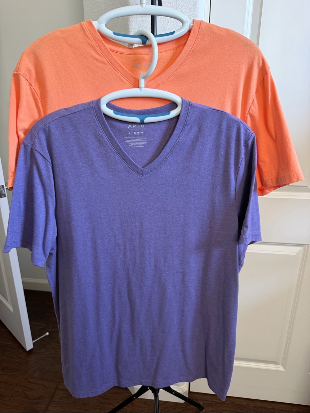 Apt. 9 V-Neck Short Sleeve Tees in Purple and Orange
